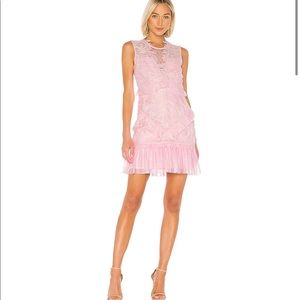 Bardot pink lady lace dress
